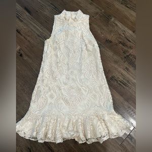 Eliza J cream knee length dress